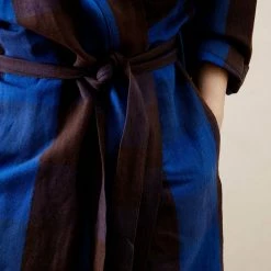 Ferm LIVING Field Robe -Louise Smærup shop ferm living badekaabe field robe chocolate bright blue 669483 scaled