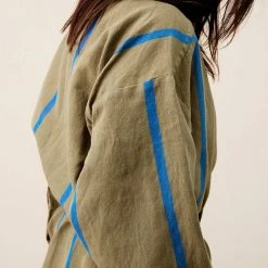 Ferm LIVING Field Robe -Louise Smærup shop ferm living badekaabe field robe olive bright blue 5947105 scaled