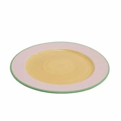 Finders Keepers Tricolore Dinner Plate -Louise Smærup shop finders keepers tallerken tricolore beige pink green 8159780.png scaled