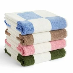 Hay Check Bath Mat -Louise Smærup shop hay bademaatte check bath mat pink 2295702