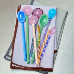 Hay Glass Spoons -Louise Smærup shop hay skeer glass spoons flat light pink white 9221981 scaled