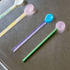 Hay Glass Spoons -Louise Smærup shop hay skeer glass spoons twist turquoise light pink 4441518 scaled