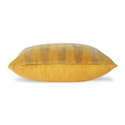 HKliving Striped Velvet Cushion -Louise Smærup shop hk living pude striped velvet cushion ochre gold 6288187