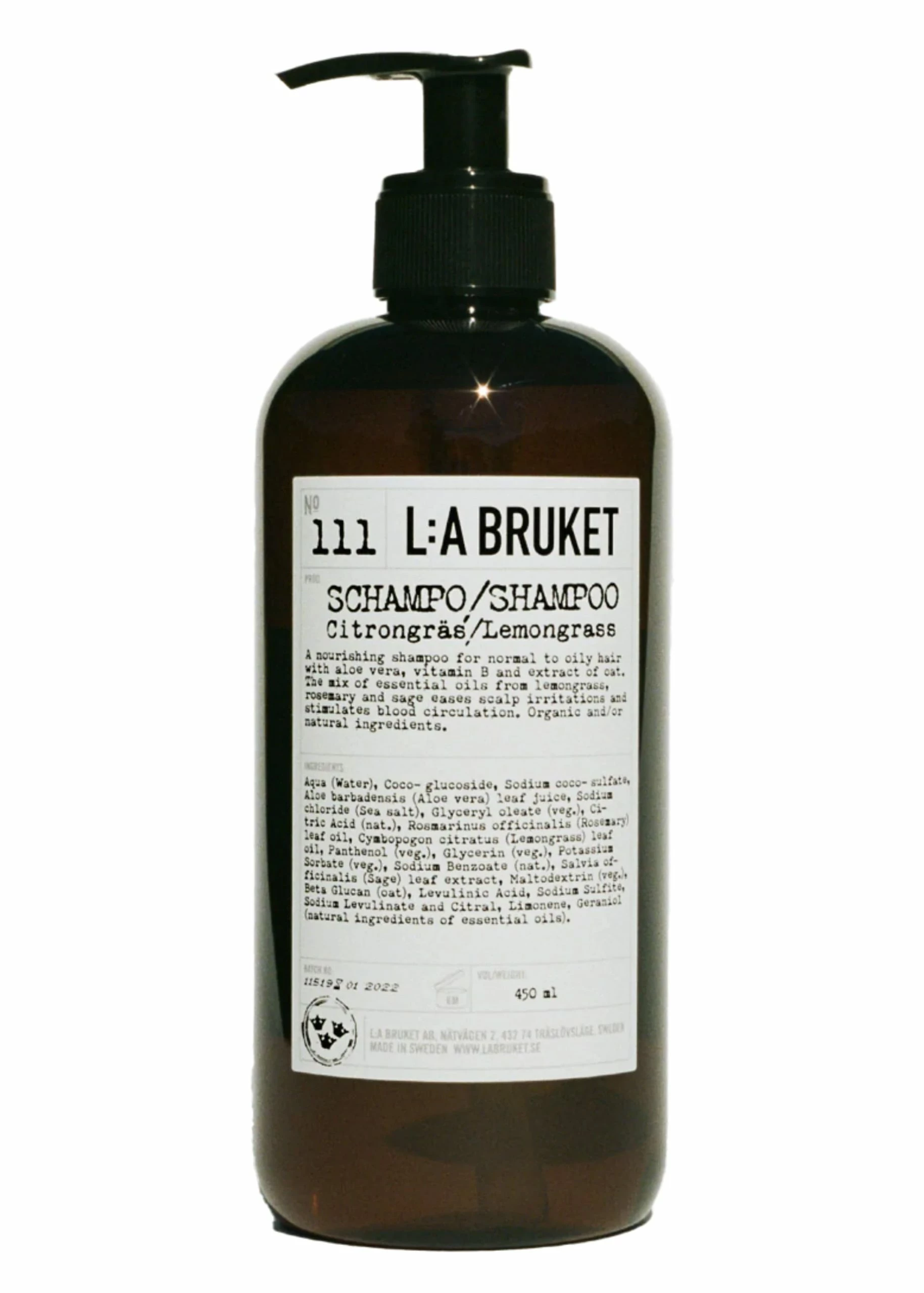 L:A Bruket No. 111 Shampoo Lemongrass 1 L:A Bruket No. 111 Shampoo Lemongrass