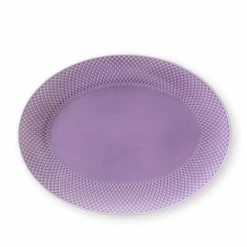 Lyngby Porcelain Rhombe Oval Serving Dish 35x26.5 Cm