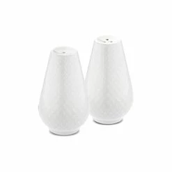 Lyngby Porcelain Rhombe Salt & Pepper Set