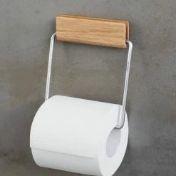 Moebe Toilet Roll Holder -Louise Smærup shop moebe toiletpapirholder toilet roll holder oak steel 971541 scaled